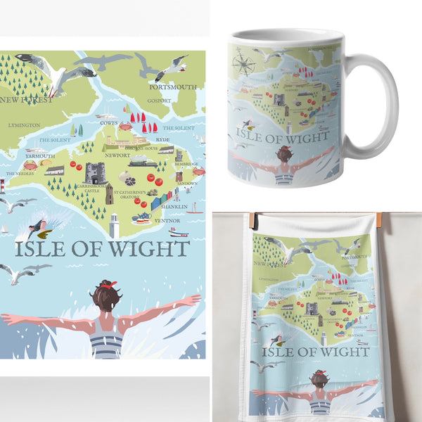 Isle of Wight Illustrated Map