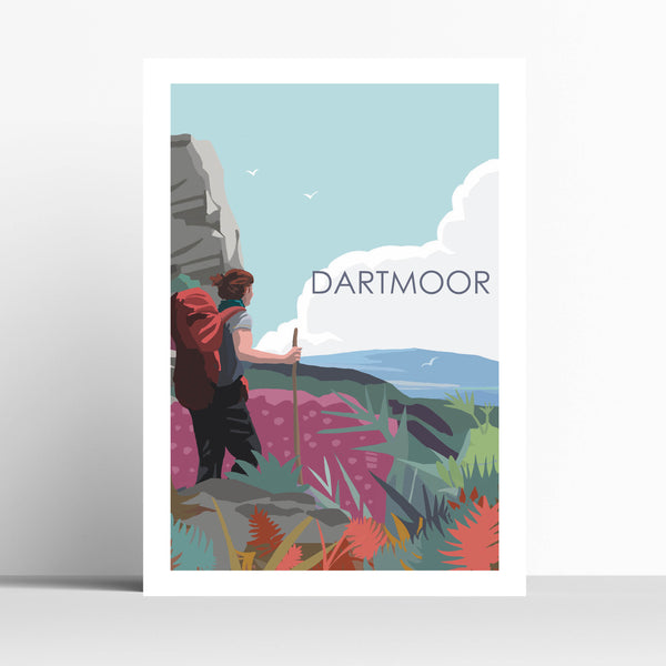 Walking in the Dartmoor Travel Print