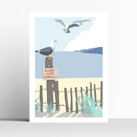 Do not Feed The Seagulls - Customisable Travel Print
