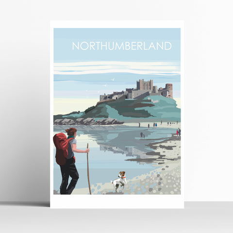 Walking in Northumbria Travel Print