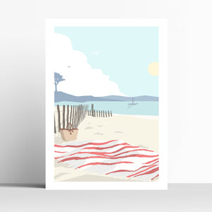 Picnic and Paddle Boarding - Customisable Travel Print