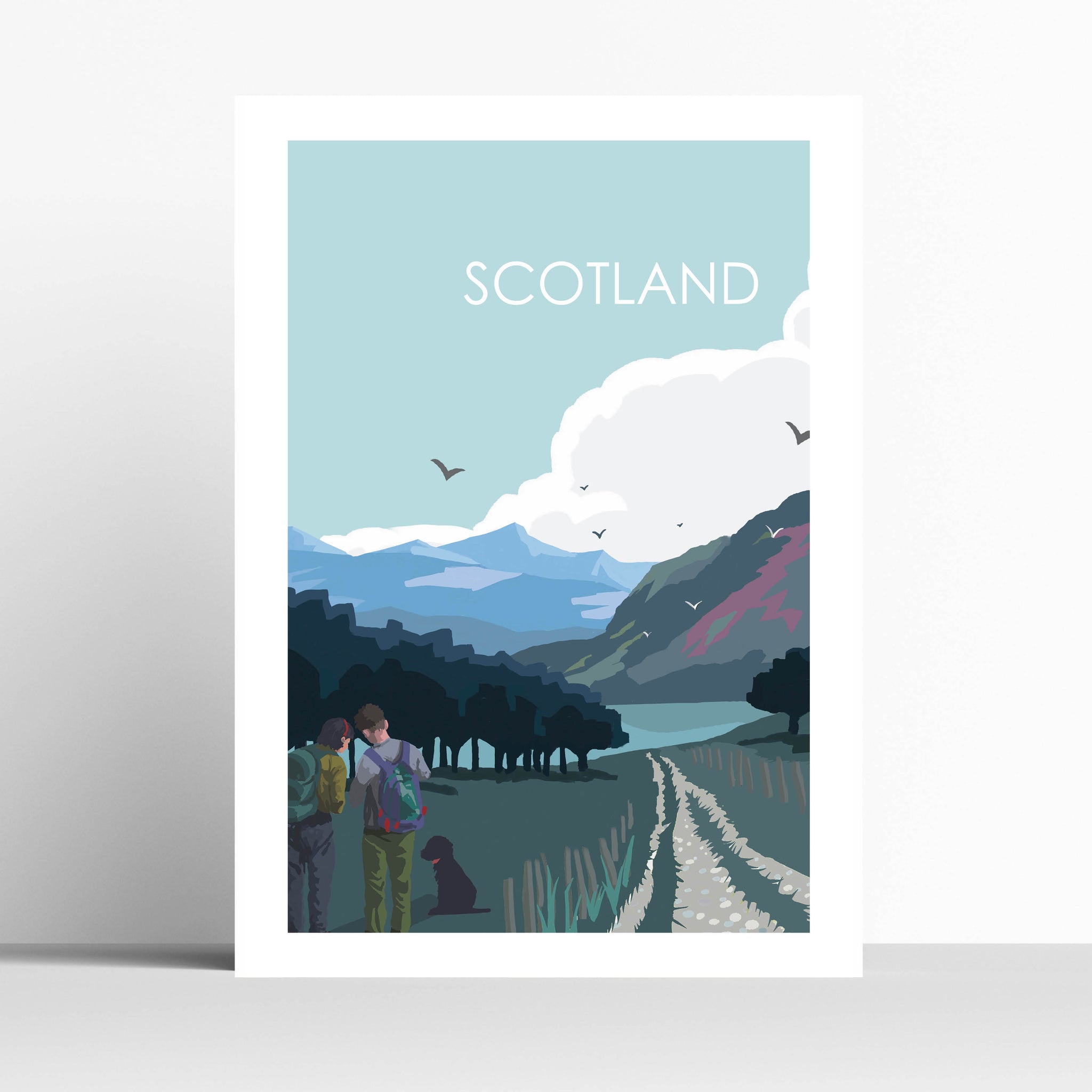 Walking in Scotland Travel Print