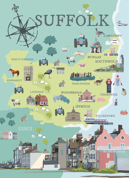 Suffolk Illustrated Map