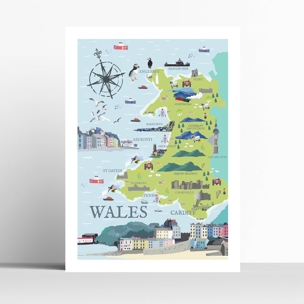 Wales Illustrated Map
