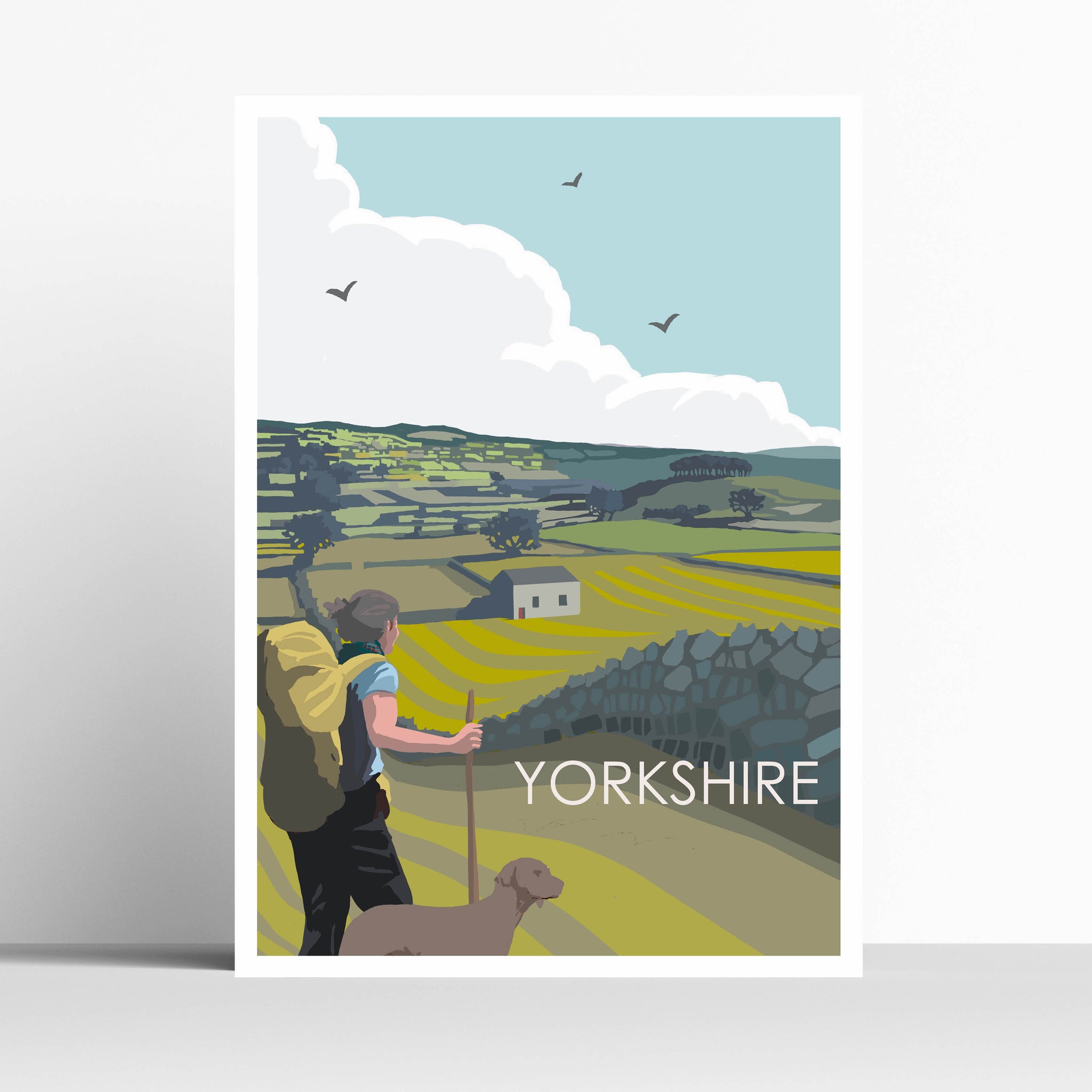 Walking in Yorkshire Travel Print