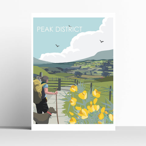 Walking in the Peak District Travel Print