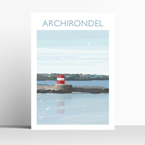 Archirondel, Jersey, Travel Print