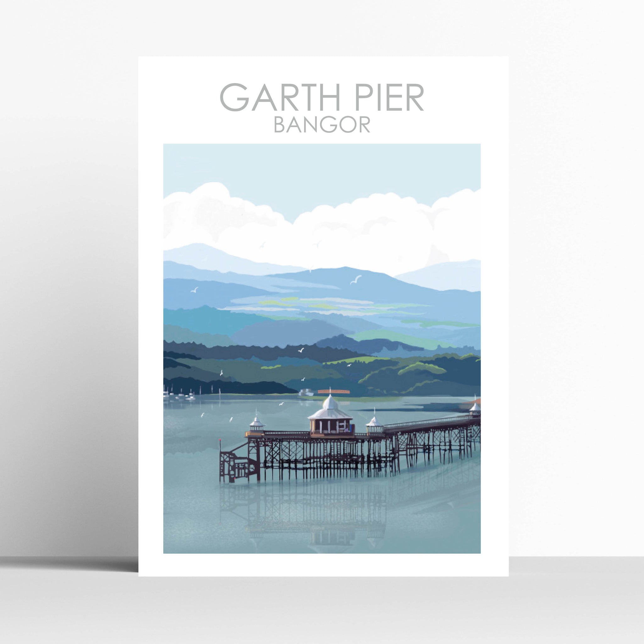 Bangor Garth Pier Wales Travel Print
