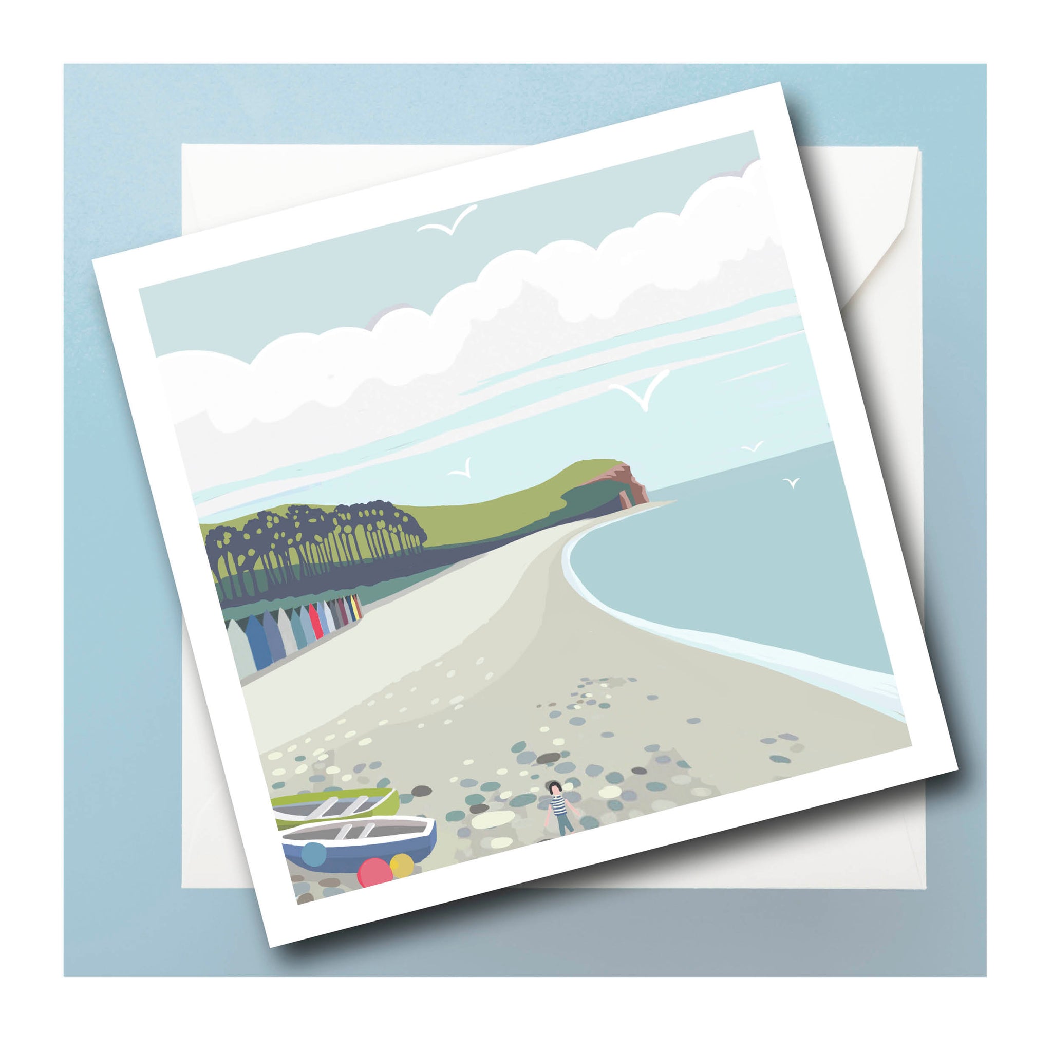 Budleigh Salterton Beach Devon Card