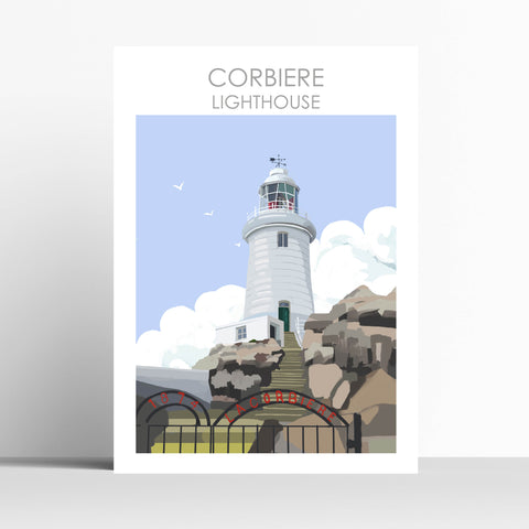 Corbiere Lighthouse, Jersey, Travel Print