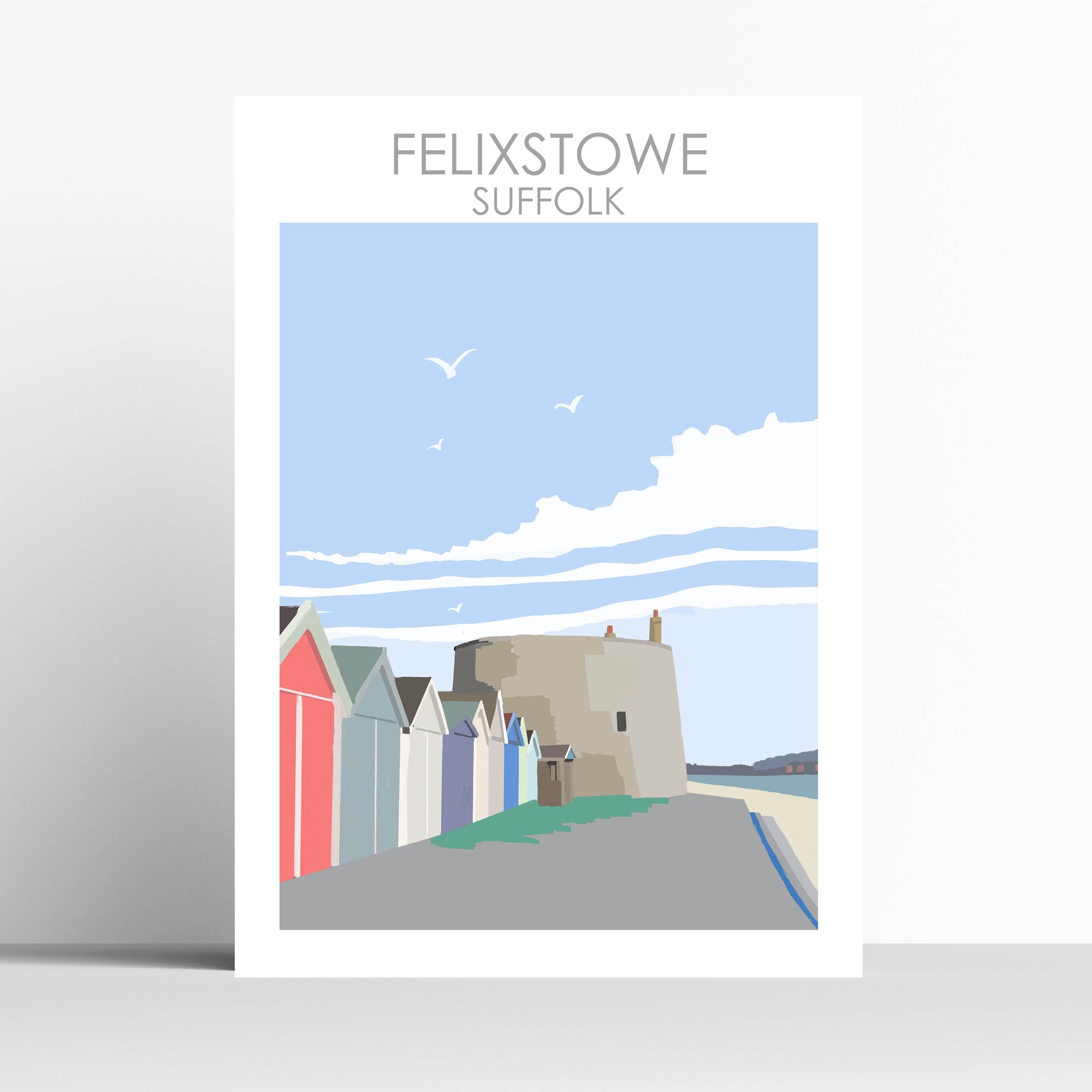Felixstowe Martello Tower Suffolk Travel print