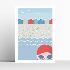 Swim Huts - Wild Swimming Travel Print