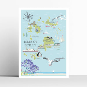 Isles of Scilly Map Cornwall