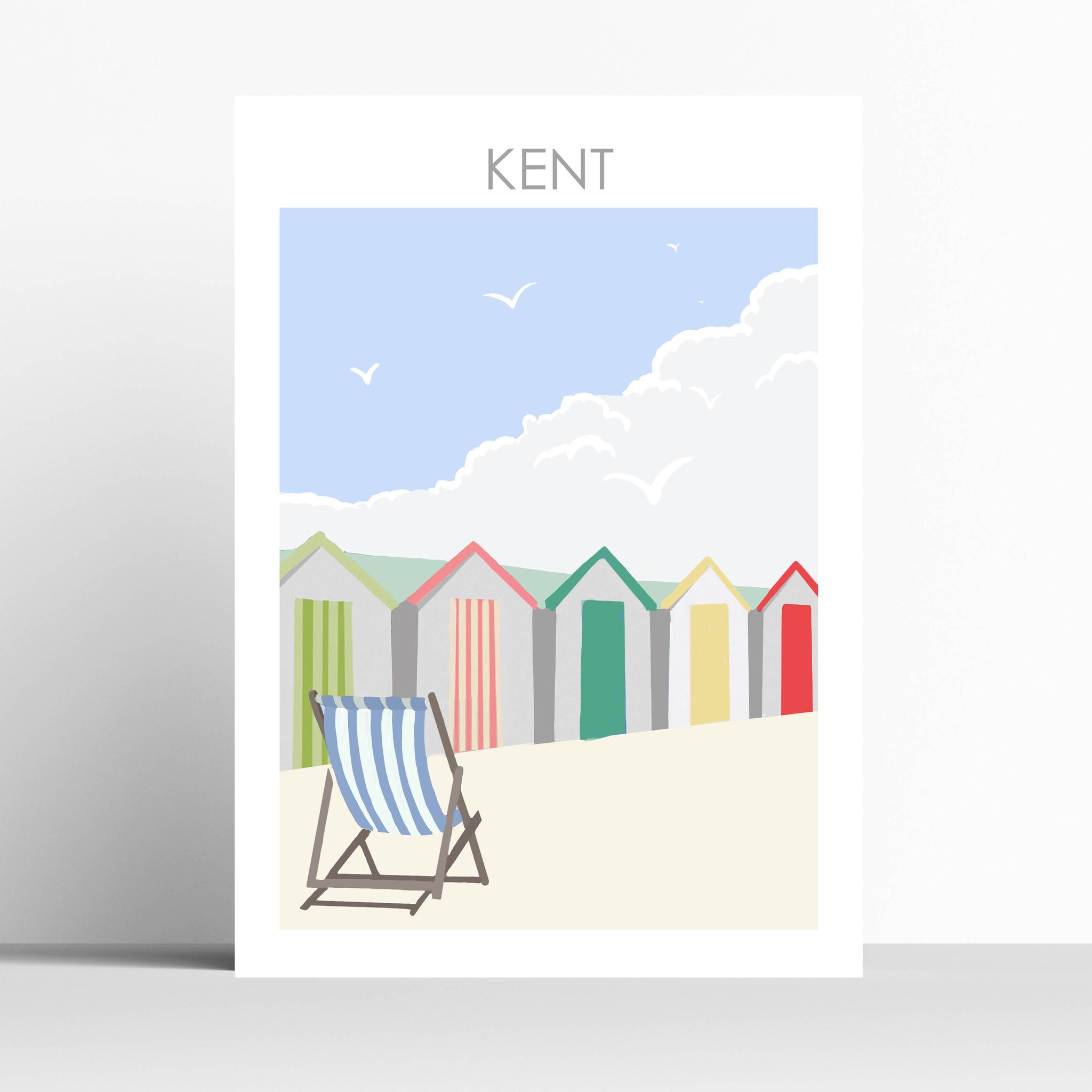 Kent Beach Huts Travel Print