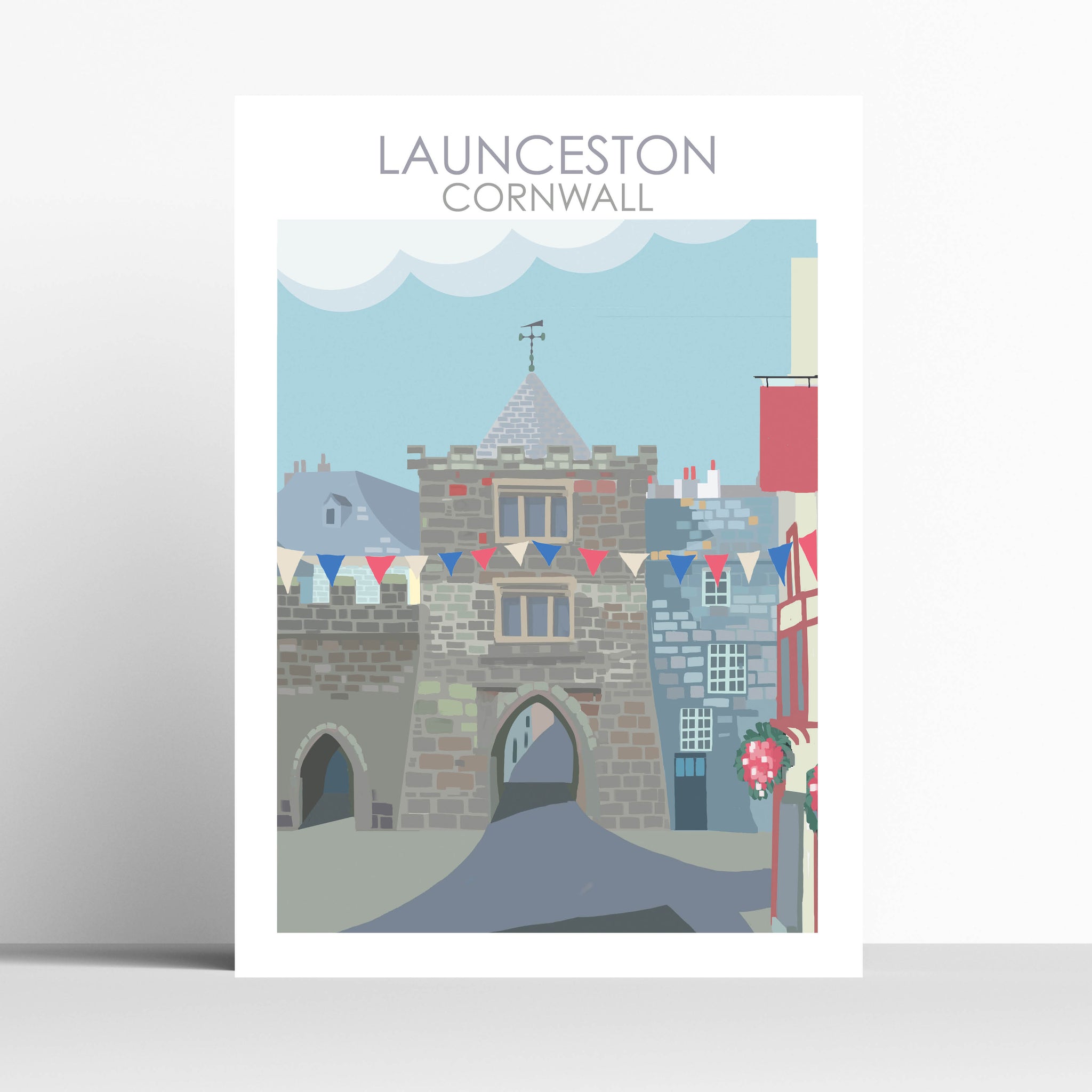 Launceston South Gate North Cornwall Travel Print