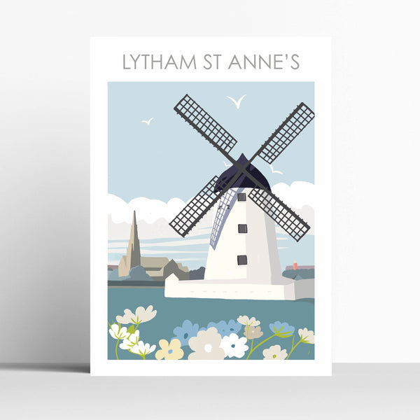 Lytham St Annes Pier Winter Travel Poster Print