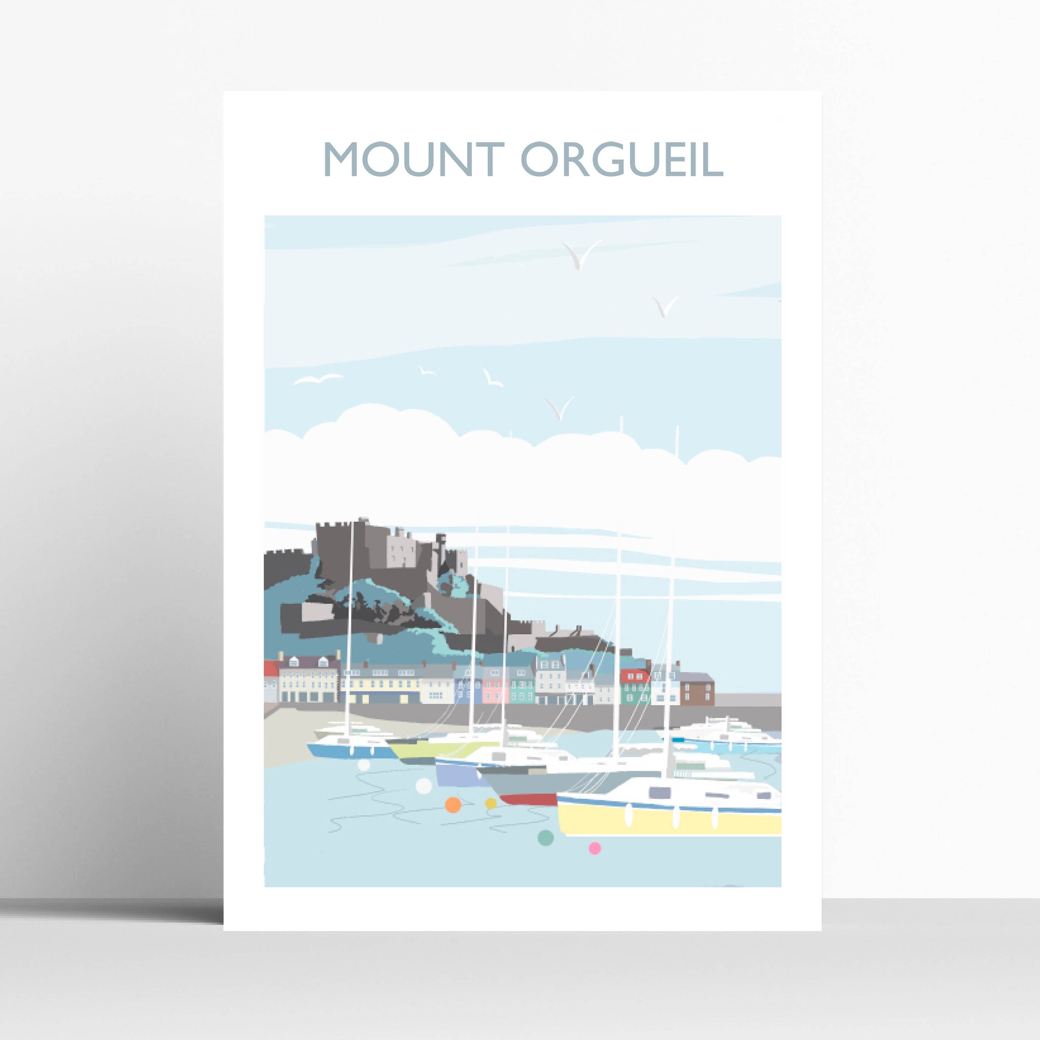 Mont Orgueil, Jersey, Travel Print