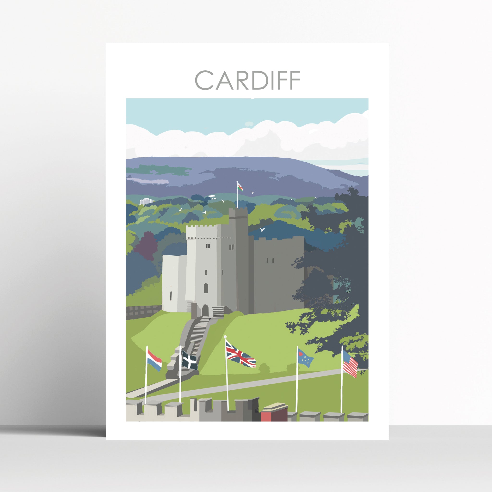 Cardiff Castle Travel Print