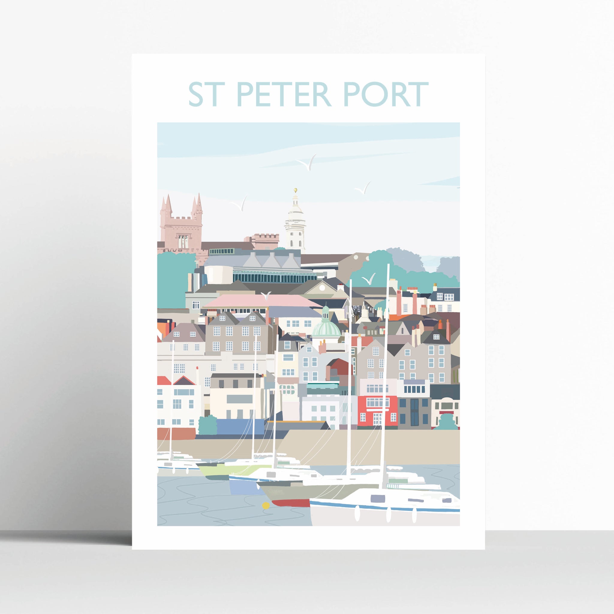 St Peter Port, Guernsey, Travel Print