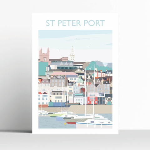 St Peter Port, Guernsey, Travel Print