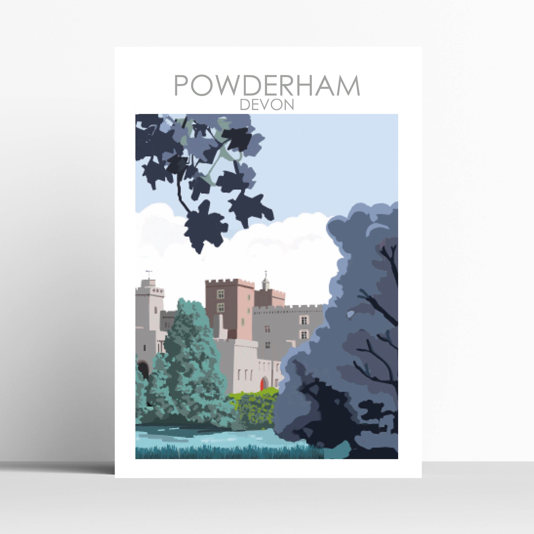 Powderham Castle Devon Travel Location Print Poster