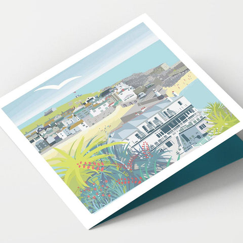 St Ives and Palms Cornwall Card