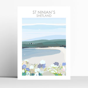 St Ninnian's Shetland Travel Poster Print