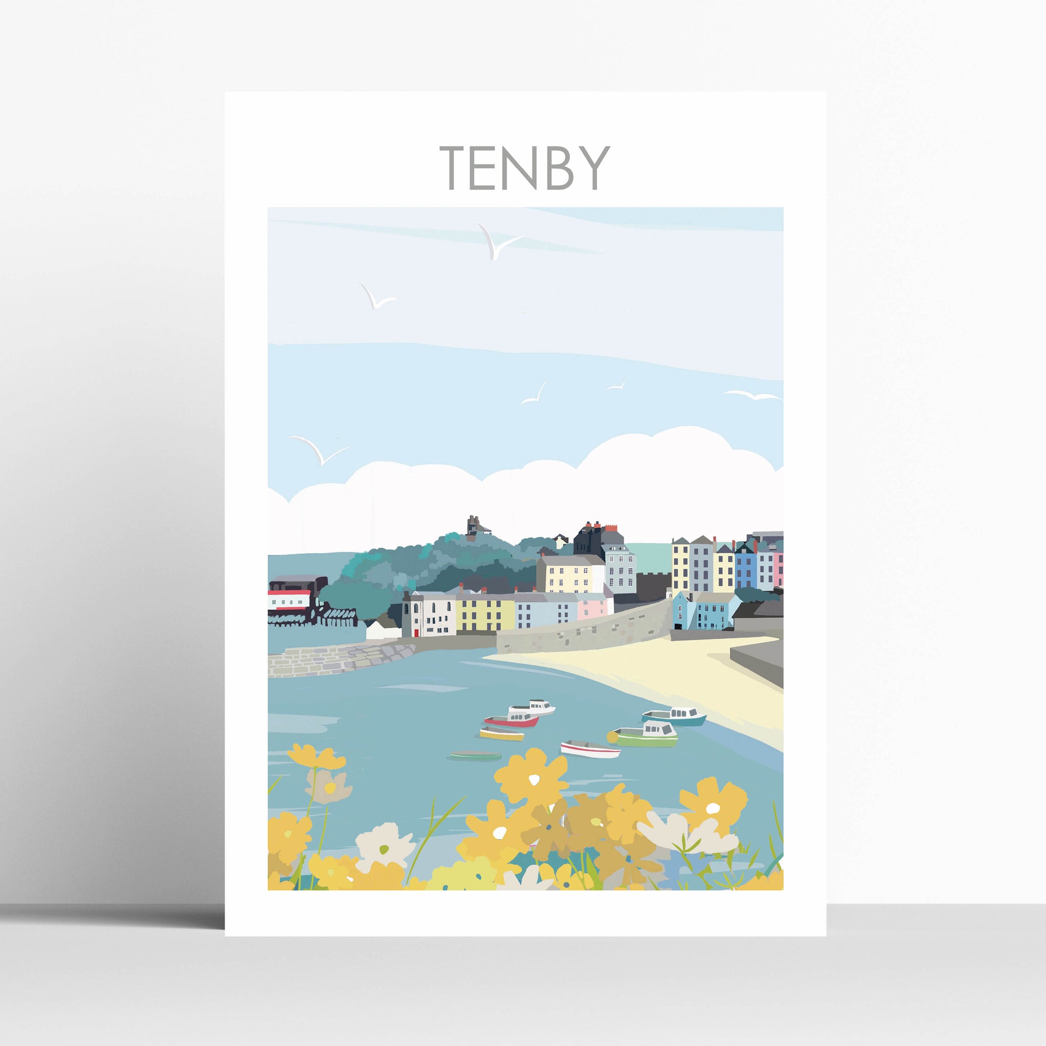 Tenby Travel Print