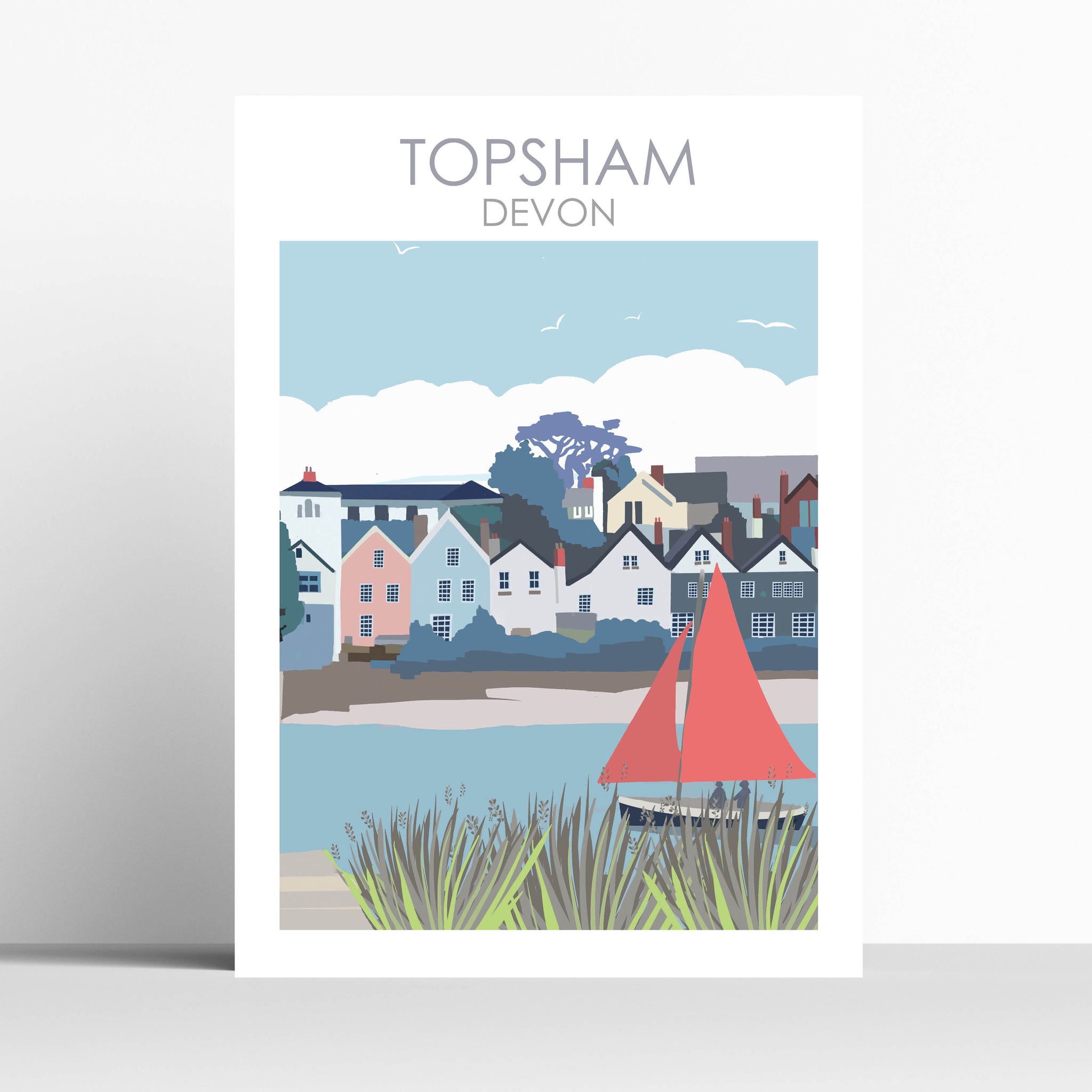 Topsham Devon Travel Print