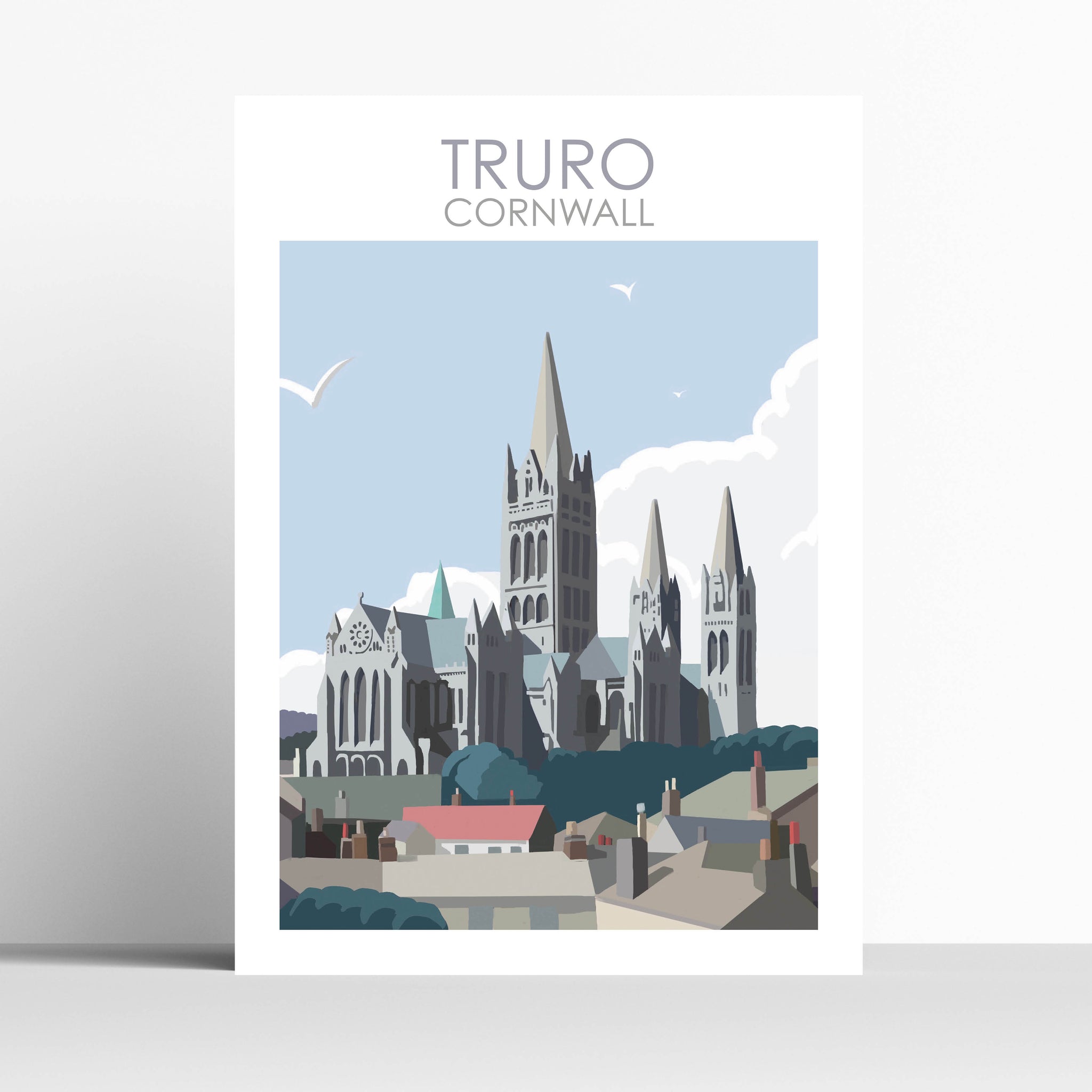 Truro Cathedral Cornwall Travel Print