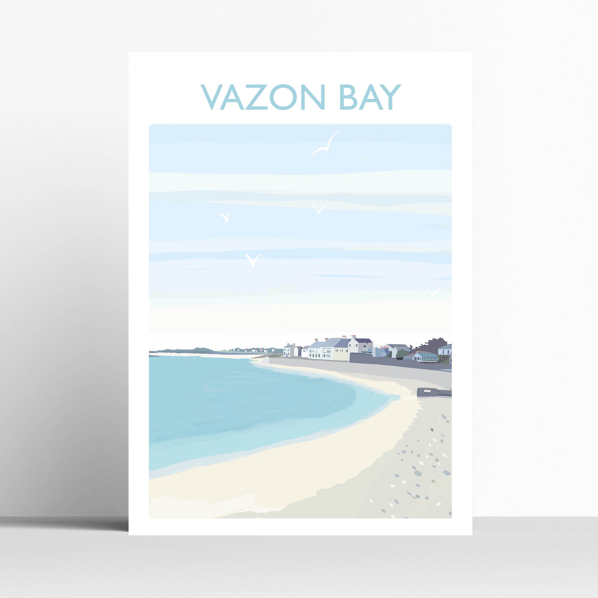 Vazon Bay, Guernsey, Travel Print
