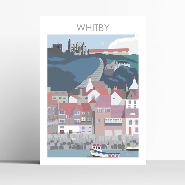 Whitby Harbour  Yorkshire Travel Print