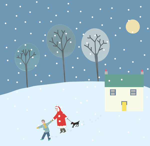 Winter House Christmas Card