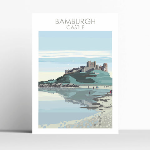 Bamburgh Castle Travel Print/ Poster